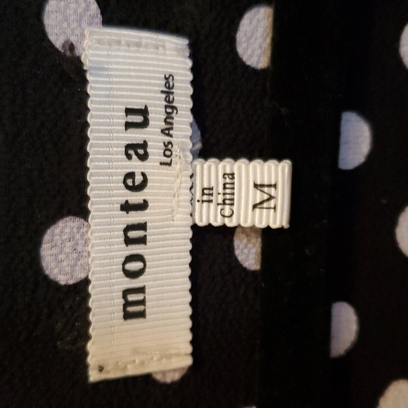 Black & white polka dot Monteau dress size Medium - Picture 3 of 3